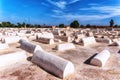 Jewish cemetery in ancient old medina, Marrakech, Morocco, Africa Royalty Free Stock Photo