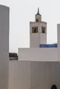 Typical white minaret in Sidi Bou Said town