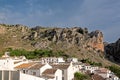 Typical white village with mountain in the background in Zuheros, Cordoba, Spain Royalty Free Stock Photo