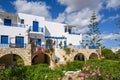 Typical whitewashed Greek villa Royalty Free Stock Photo