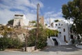 Typical Whitewashed Houses in Adamantas, Milos, Greece Royalty Free Stock Photo