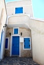 A typical house in the traditional village of Megalochori in Santorini, Greece Royalty Free Stock Photo
