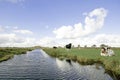 Typical wide dutch landscape Royalty Free Stock Photo