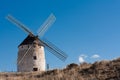 Typical windmill in Castilla la Mancha, Spain Royalty Free Stock Photo