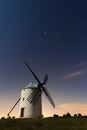 Typical windmill surrounded of stars in Castilla la Mancha, Spain Royalty Free Stock Photo