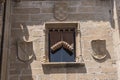 Typical window of the old town of Caceres Royalty Free Stock Photo