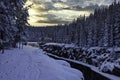 Typical winter landscape of the Yukon River