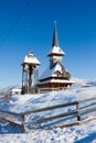 Typical woden church from Moeciu Royalty Free Stock Photo