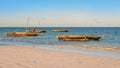 Typical wooden boats of Zanzibar