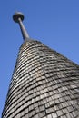 Typical wooden cone roof