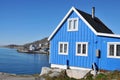 Typical wooden fisher house in Qaqortoq, Greenland Royalty Free Stock Photo