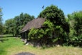 Typical wooden house in the village Krapje, Lonjsko Polje Nature park, Croatia Royalty Free Stock Photo