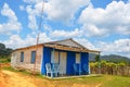 Typical wooden houses in Cuba