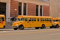 School bus in a street in New York