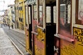 Typical yellow tram , Lisbon, Portugal. Royalty Free Stock Photo