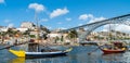 Typicall Rabelo boats, port wine boats on the Rio Douro