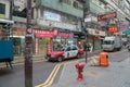 Typically Asian downtown city street signs everywhere Kowloon, H