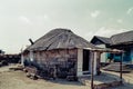 Typically Built Old Stone House, in Poor Condition, Metal Roof. Shillong