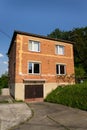 Typified red brick family Bata houses in Zlin, Moravia, Czech Republic