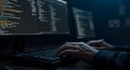 Night Coding Session Royalty Free Stock Photo