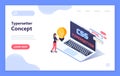 Typing and coding concept illustration. Vector illustration Royalty Free Stock Photo
