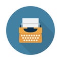 Typing flat vector icon