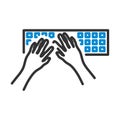 Typing Icon Royalty Free Stock Photo