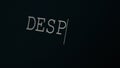 Typing word despise