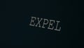 Typing word expel