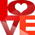 Typografie LOVE with heart