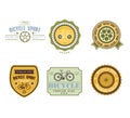 Typographic Bicycle Themed Label Design Set - Bike Royalty Free Stock Photo