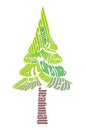 Typographic Christmas tree Royalty Free Stock Photo