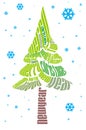 Typographic Christmas tree Royalty Free Stock Photo