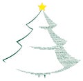 Typographic Christmas Tree Royalty Free Stock Photo