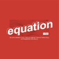 Equation is a statement Royalty Free Stock Photo