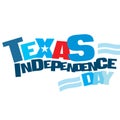 Typographic illustration of Texas Independence Day in red and blue colors Royalty Free Stock Photo