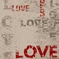 Typographic love poster design Royalty Free Stock Photo