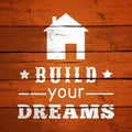 Typographic Poster Design - Build Your Dreams