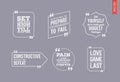 Typographic Quote Template. Template Vector Set. Trendy Colours. Royalty Free Stock Photo