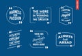 Typographic Quote Template. Template Vector Set. Trendy Colours. Royalty Free Stock Photo