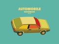 Typographic retro automobile poster. Vector illustration.