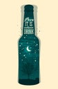 Typographic retro grunge beer poster. Vector illustration.