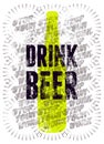 Typographic retro grunge beer poster.