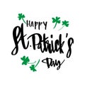 Typographic Saint Patrick`s Day greeting card, Vector illustrati