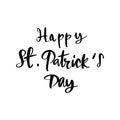 Typographic Saint Patrick`s Day greeting card, Vector illustrati