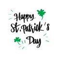 Typographic Saint Patrick`s Day greeting card, Vector illustrati