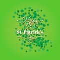 Typographic Saint Patrick's Day retro background. Vector design greetings card or poster.