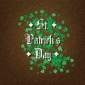 Typographic Saint Patrick's Day retro background. Vector design greetings card or poster.