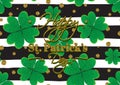 Typographic Saint Patrick's Day retro background. Vector design greetings card or poster.