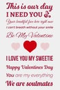 Typographic Valentine picture